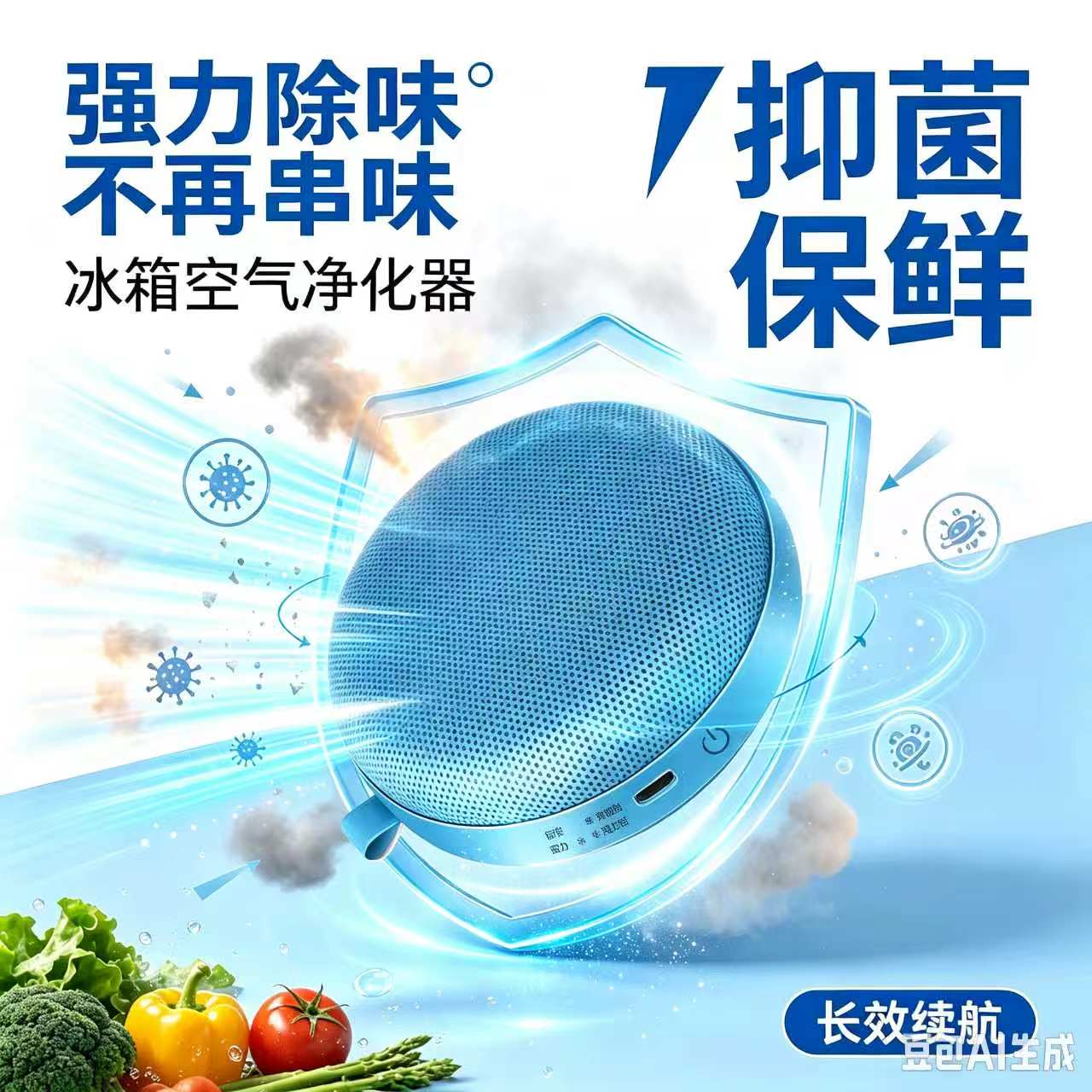 冰箱除味除臭便携臭氧净化器