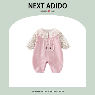 套装 英国NEXT 背带裤 ADIDO婴儿春装 女宝宝春秋连体衣哈衣春季