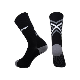 李宁运动袜中高筒透气羽毛球篮球袜子男专业跑步马拉松毛巾底长袜