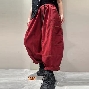 牛仔裤 女式 宽松休闲阔腿老爹垮裤 新款 灯笼裤 时尚 工装 2026春季 大码