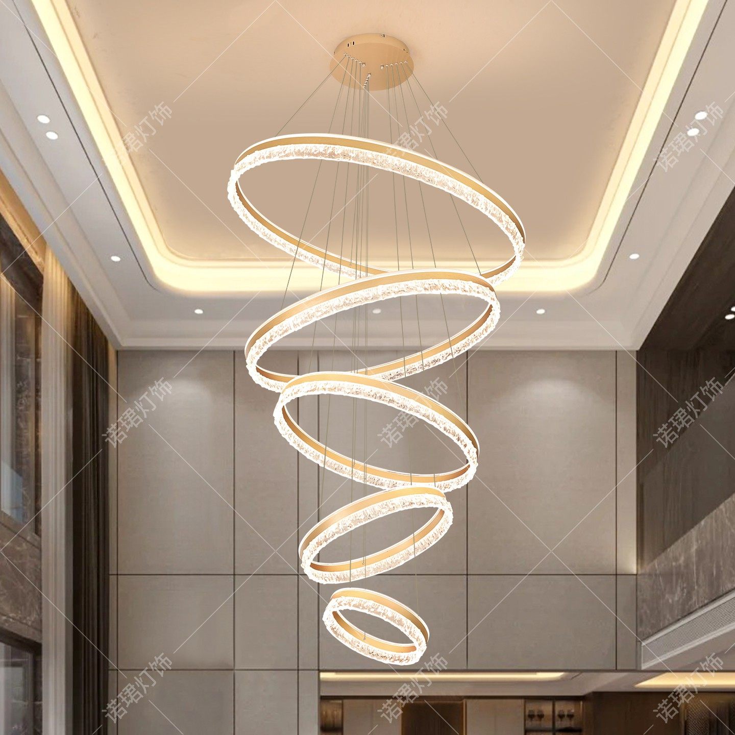 别墅复式楼挑高客厅大吊灯中空现代简约loft公寓挑空大厅主灯跃层,家装灯饰光源,LOFT/复式住宅/楼梯吊灯,淘宝优惠券,粉丝福利购,淘宝优惠卷