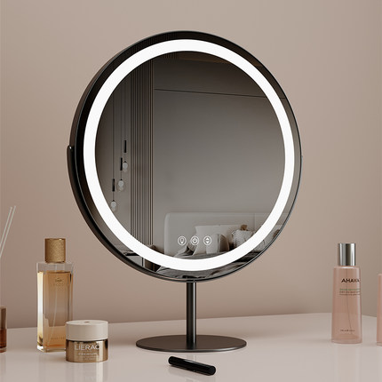 led化妆镜子带灯简约家用卧室智能台式桌面网红梳学生宿舍补妆镜