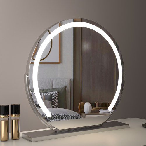 智能台式化妆镜大号可旋转充电