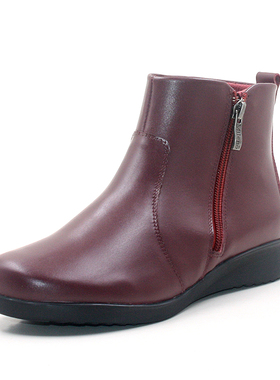 Mileno/米莲诺牛皮舒适平底棉鞋妈妈靴M224520