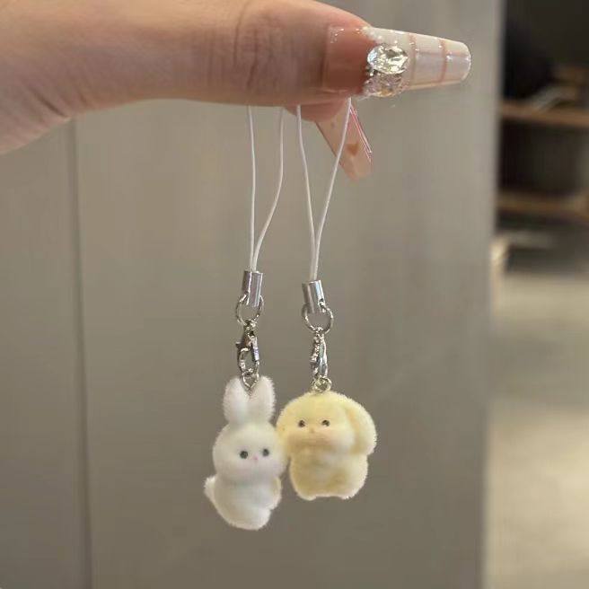 可爱动物气呼呼小兔钥匙