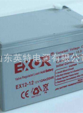 EXOR/埃索蓄电池EX12-12 埃索免维护铅酸蓄电池12V12AH