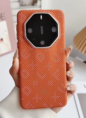 凯拉夫新款橙色字母适用华为mate70rs非凡大师手机壳mate60rs碳纤维纹mate70pro/60pro男女pura80pro超薄后壳