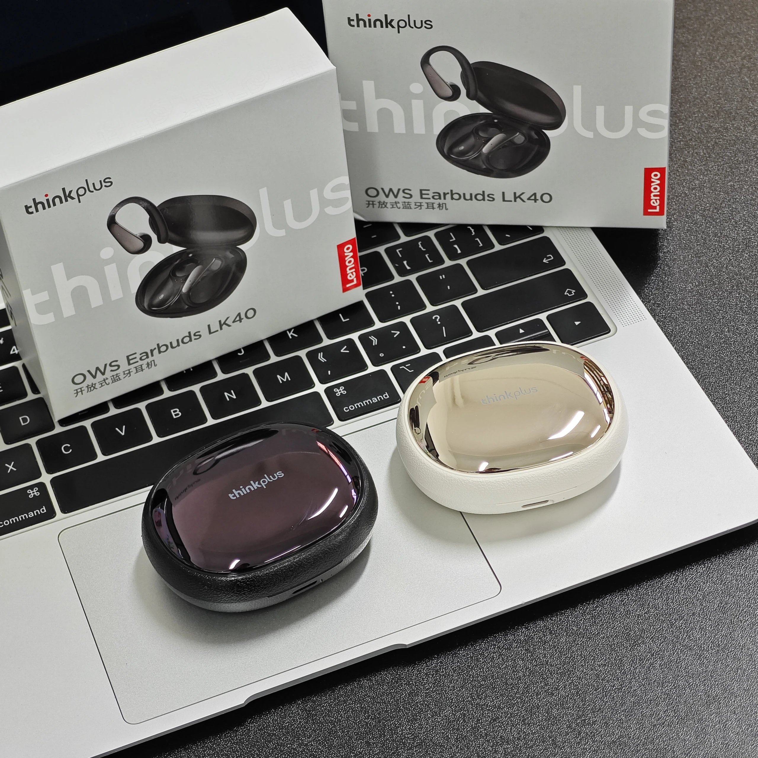 联想开放式蓝牙耳机 LK40Type-C快充 人体工学设计稳固不
