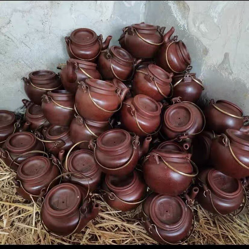 库存处理大容量老式提梁洋桶紫砂壶泡茶壶茶具正品宜兴大号紫砂杯
