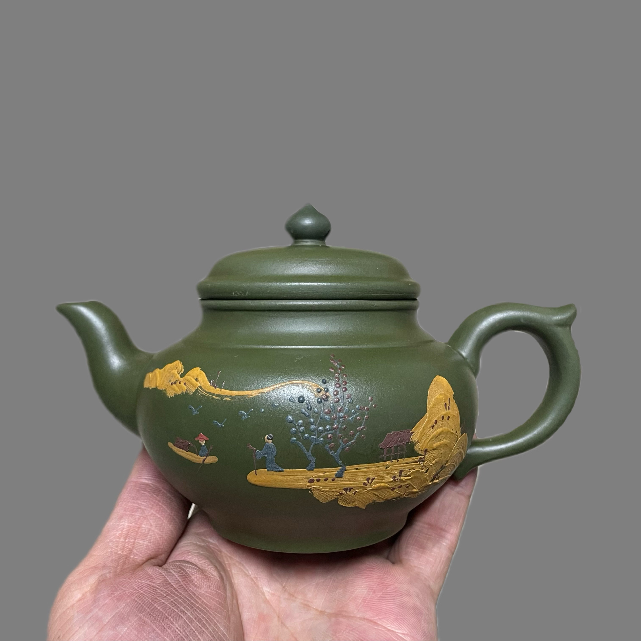 宜兴紫砂壶名家手制茶壶民国绿泥山水笑樱顾景舟石瓢壶库存仿老壶