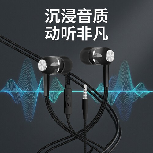高音质入耳耳机适用于vivo华为OPPO安卓通用typec带麦音乐k歌游戏