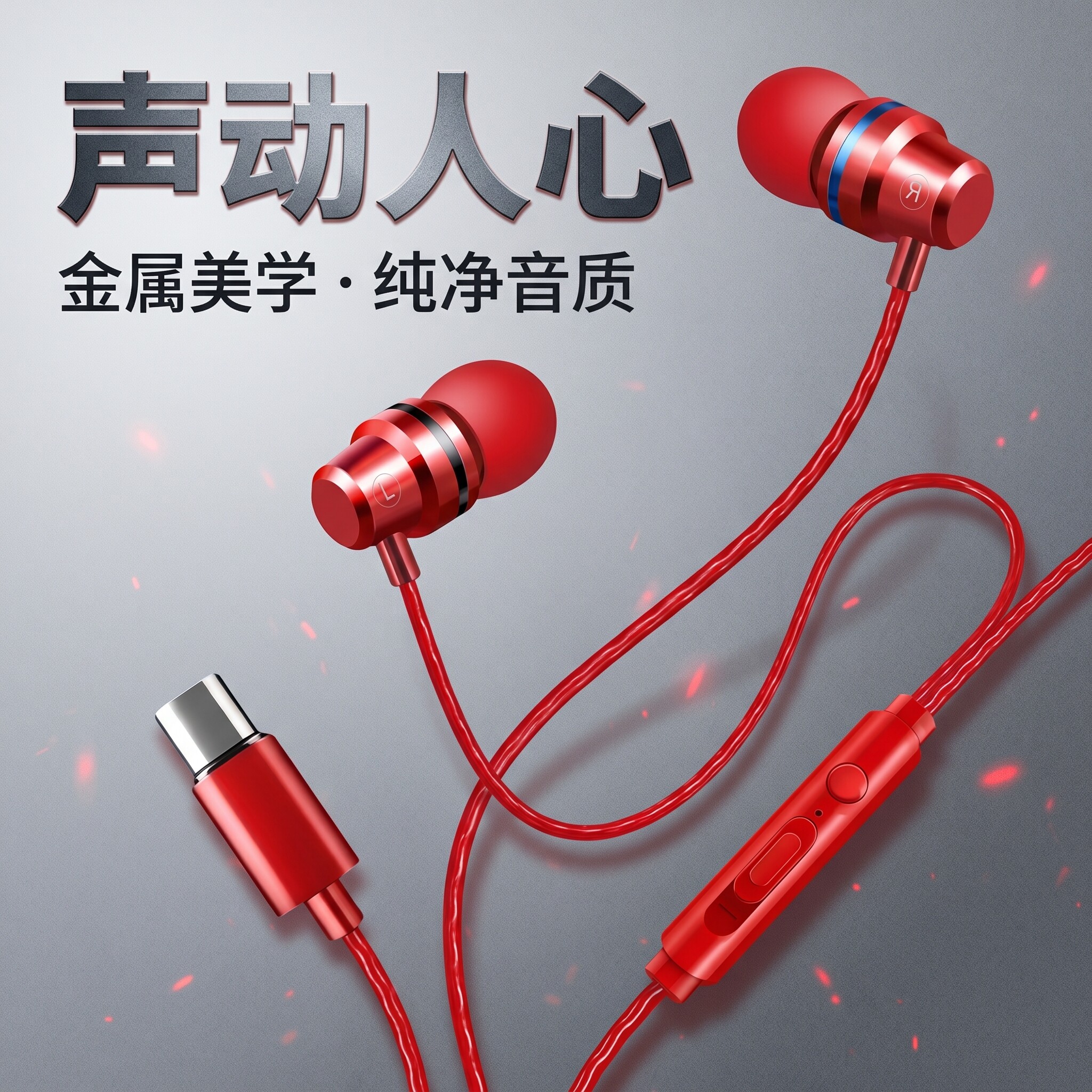 typec耳机适用于华为p20小米89 8se6 6x手机type-c红米乐视通用