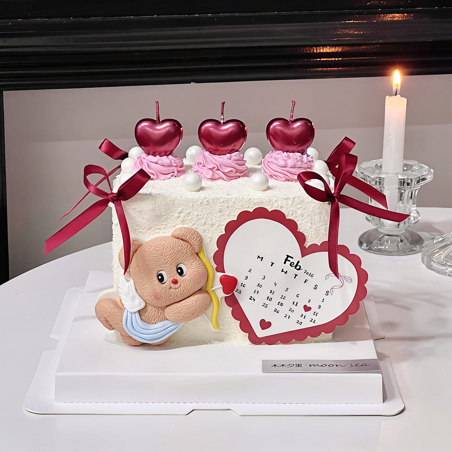 网红214情人节蛋糕装饰摆件黄油小熊花边爱心卡片爱心蜡烛插件,节庆用品/礼品,蛋糕/烘焙装饰用品,淘宝优惠券,粉丝福利购,淘宝优惠卷