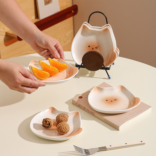 cookzone可爱暹罗猫陶瓷吐骨碟