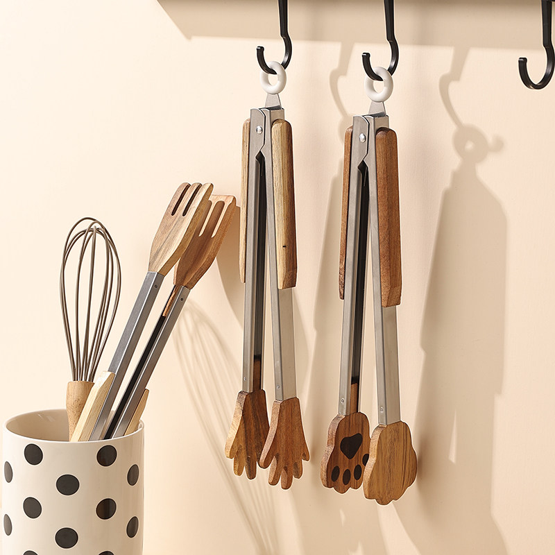 高档实木面包夹子食品夹食物厨房煎牛排专用夹防烫耐高温烧烤肉夹,厨房/烹饪用具,烧烤夹/叉/铲/针,淘宝优惠券,粉丝福利购,淘宝优惠卷