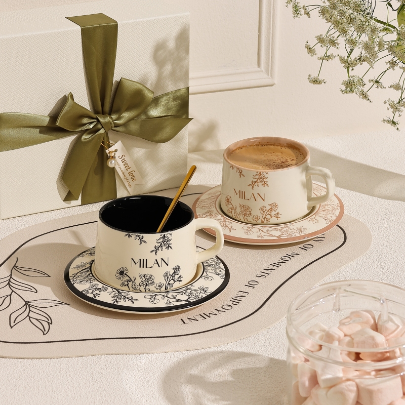 cookzone小众高级感咖啡杯碟套装