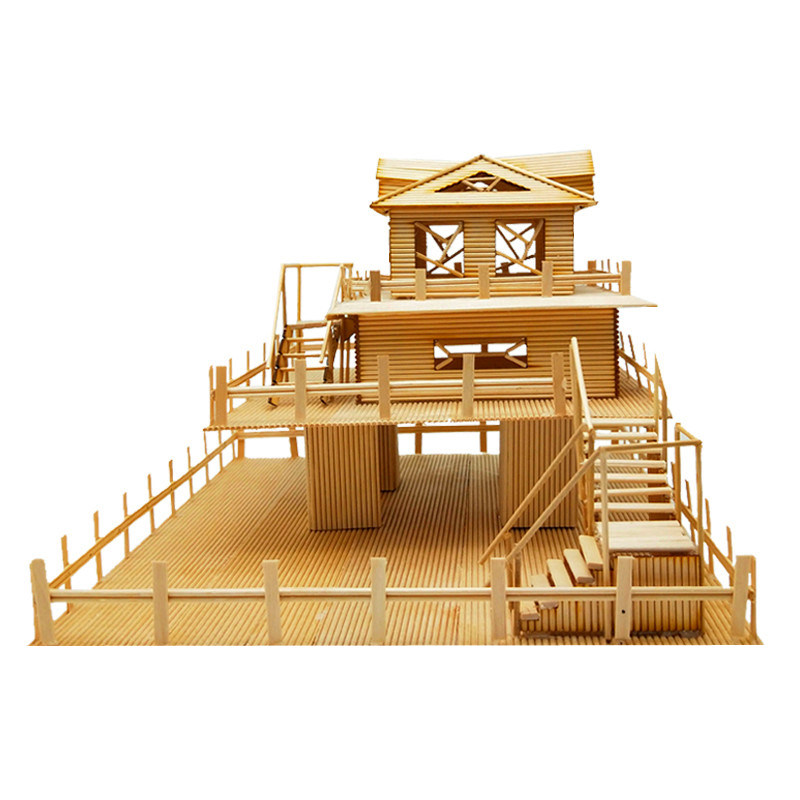 牙签雪糕棒diy小房木棒小木棍儿童手工制作沙盘建筑模型拼装材料