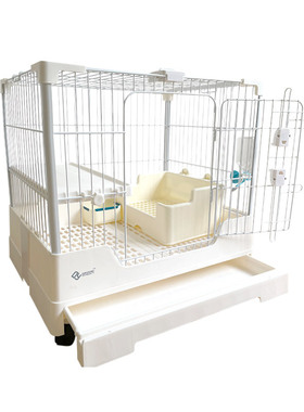 达洋兔笼R71全景天窗防喷尿抽屉式家用自动清粪兔子屋双层宠物u.