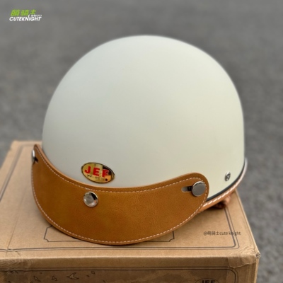 台湾轻便复古安全帽JEF半盔夏季