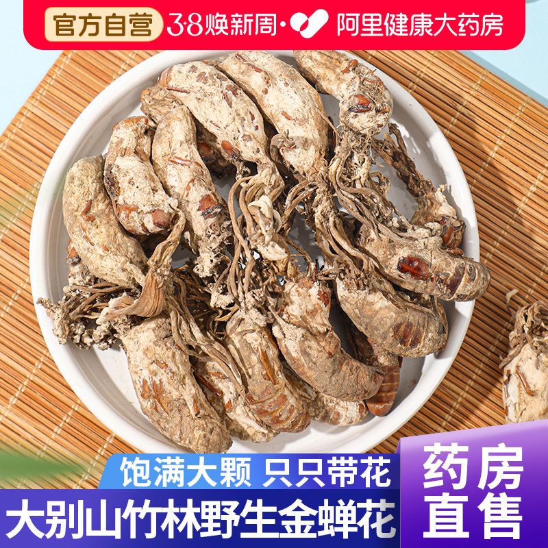 正品金蝉花野生精选花虫金蚕花知了2024年官方旗舰店中药材新鲜