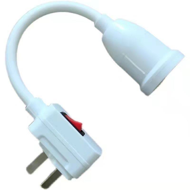 新疆包邮灯泡灯座带开关插座万向灯底座软管灯头插头壁灯E27螺口l