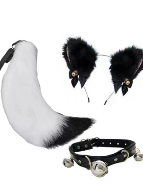 新疆西藏包邮尾巴cos玩具猫耳猫尾套装狐狸日系手作cosplay猫娘配