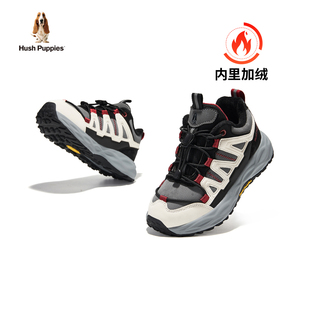 暇步士童鞋男童棉鞋冬季儿童运动鞋软底黑色中大童徒步跑步休闲鞋