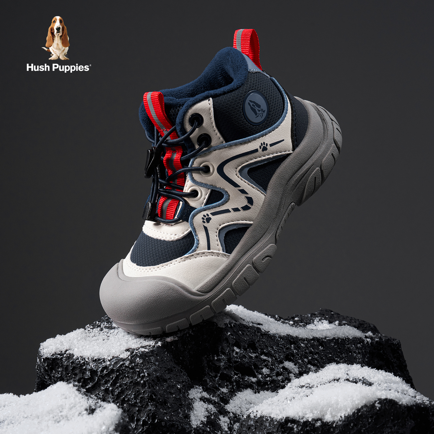 暇步士童鞋儿童棉鞋加绒保暖