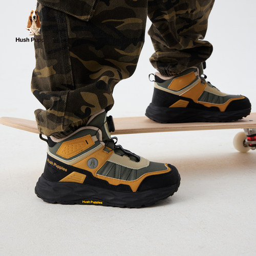 暇步士童鞋儿童运动鞋加绒保暖