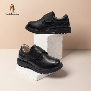暇步士童鞋儿童皮鞋男童黑色皮鞋真皮软底表演中大童学生演出鞋子