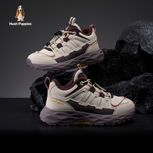 加绒保暖米色户外登山跑步休闲鞋 女童棉鞋 子 儿童运动鞋 暇步士童鞋