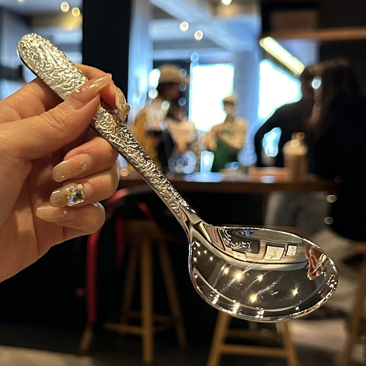 【古亦·日式锤纹勺】18/10不锈钢 加厚喝汤勺家用加深大圆勺子,餐饮具,西餐勺,淘宝优惠券,粉丝福利购,淘宝优惠卷