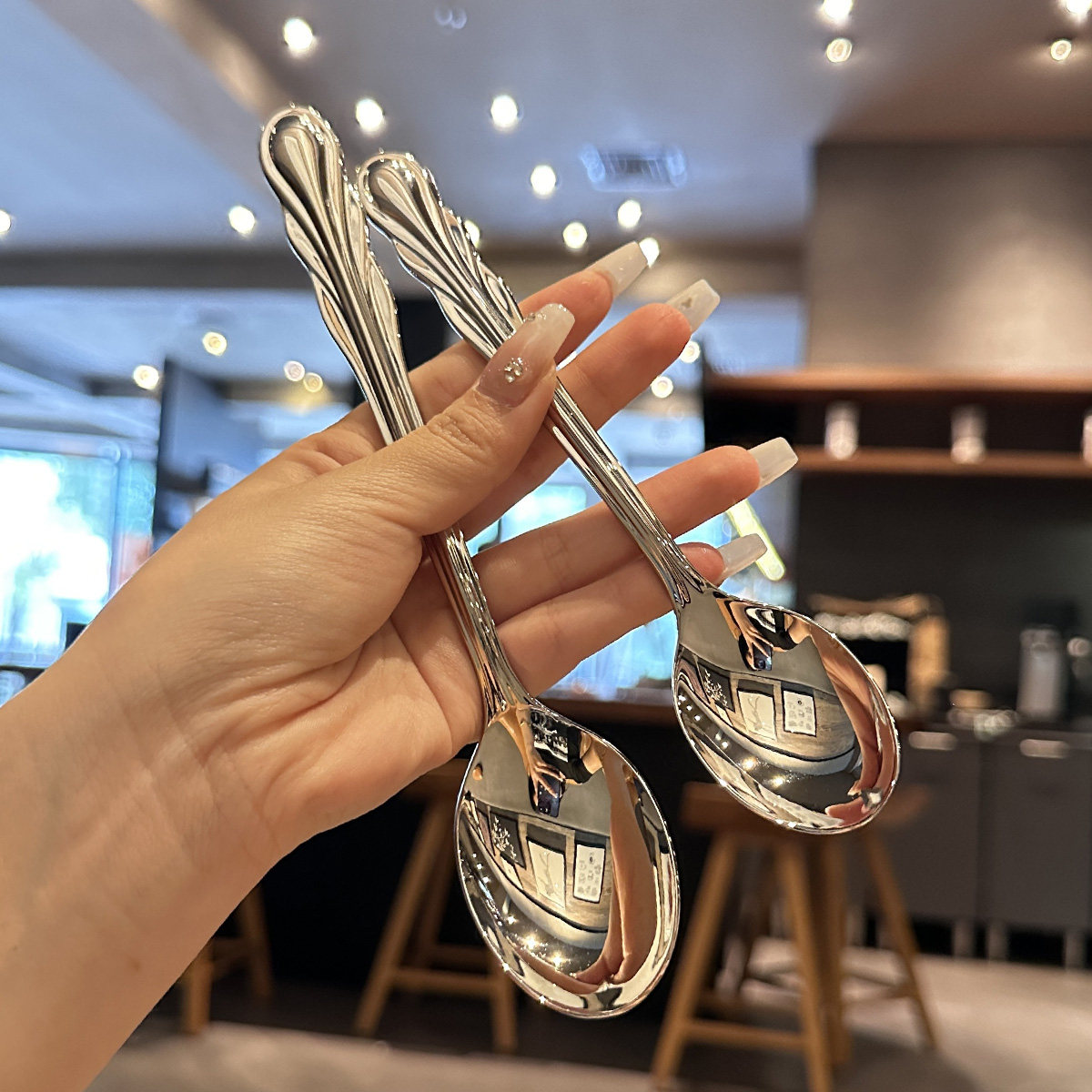 出口货【我家实物拍】316不锈钢西餐勺汤勺子分餐主餐勺水滴尾部,餐饮具,西餐勺,淘宝优惠券,粉丝福利购,淘宝优惠卷