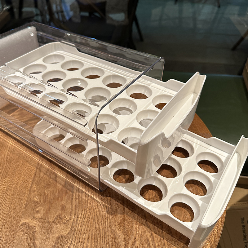 鸡蛋收纳盒冰箱专用双层加长款