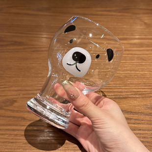 【老板娘家自留】啤酒杯个性玻璃杯女生可爱家用牛奶果汁饮料杯子