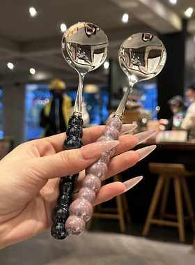 【老板娘自留轻奢款】珍珠陶瓷手柄304不锈钢刀叉勺高级感INS风