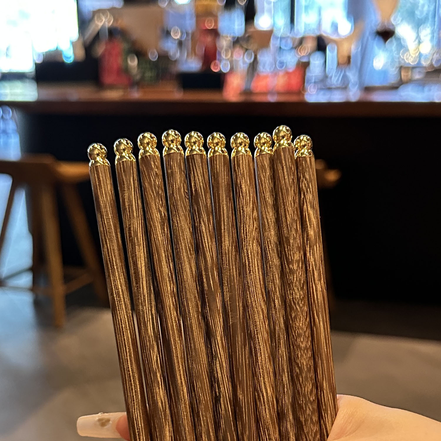 鸡翅木筷子家用高档实木中式