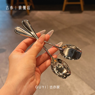 个性小勺子316不锈钢高颜值茶匙短柄搅拌勺咖啡调料勺蜂蜜甜品勺