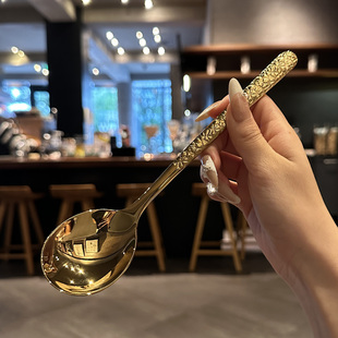 德国正品高级货！1810品级不锈钢喝汤勺主餐更西餐勺子锤纹大圆头