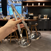 拒绝盗版 出德国18 10不锈钢桌面汤勺漏勺火锅勺子粥勺汤壳大勺子