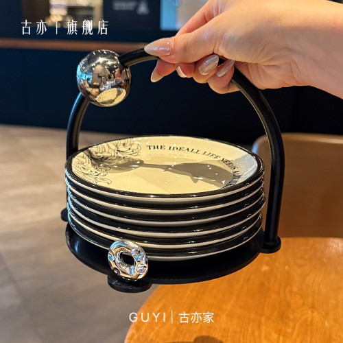 吐骨碟家用高级感餐桌蛋糕盘