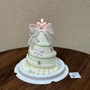 2026网红圣诞节蛋糕装饰插件蝴蝶结蜡烛雪花亮片星星烘焙装扮插件