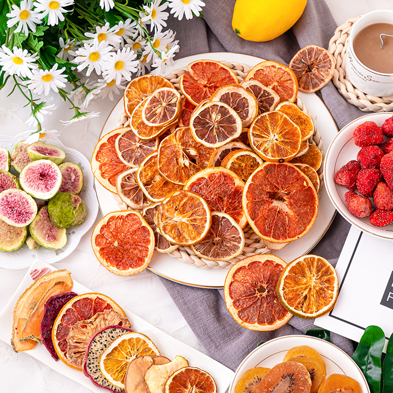 无花果干柠檬片干水果干蛋糕装饰网红生日蛋糕插件甜品烘焙装扮