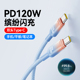 艾胜者120W超级闪充双头Type C数据线ctoc适用华为小米苹果15 17公对公快充电线车载手机笔记本电脑两头6A
