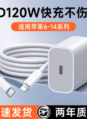 艾胜者适用苹果iPhone数据线14promax/13/12mini/se11/xs/x/8p7/6快充PD120W超级闪充手机pad平板充电器套装
