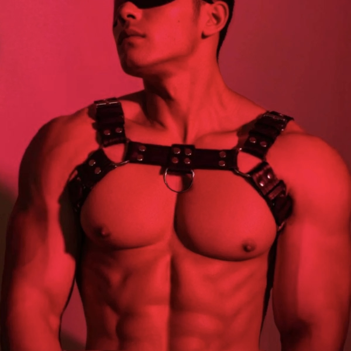 朋克风男士宽背带腰带衬衫束缚带朋克cos漫展肩带体育生腰链胸带