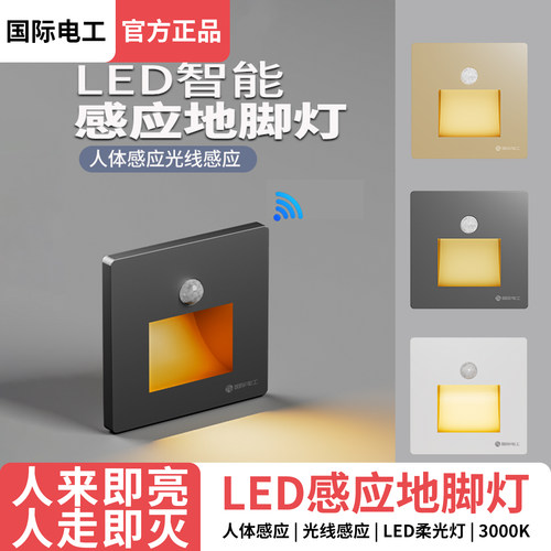 国际电工照明LED人体感应地脚灯