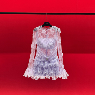 纯欲千金「浮雕蕾丝」温柔氛围感公主连衣裙 娇滴滴 L.K.BABY