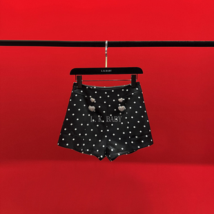 时髦设计感「浪漫波点」气质百搭显瘦短裤 sexy背影S L.K.BABY