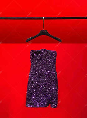 【L.K.BABY】梦幻紫晶S  Couture重工人鱼姬亮片抹胸裙